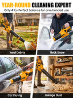 800 CFM Cordless Leaf Blower Compatible with 20V MAX Battery Powerful Lightweight for Yard Garden Driveway