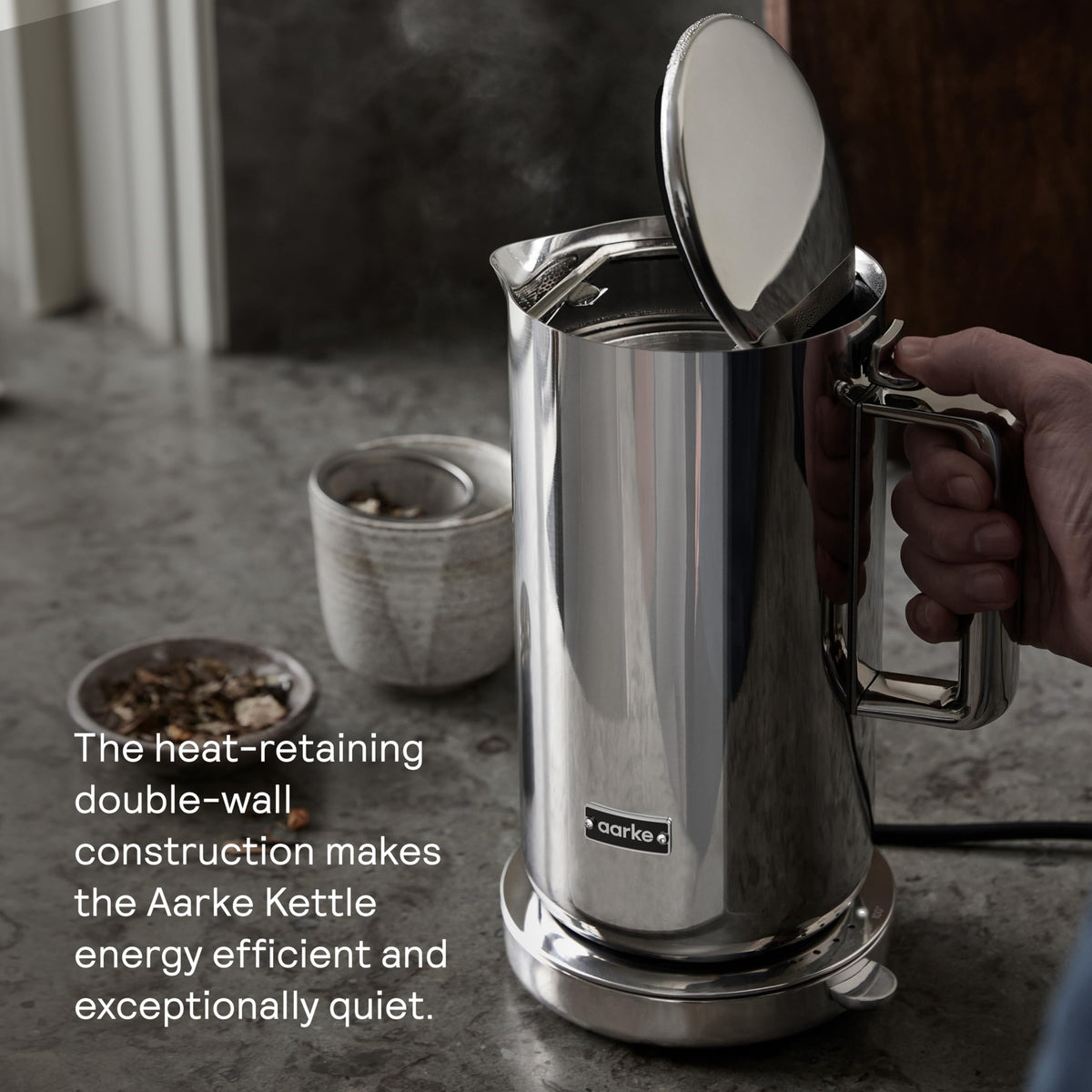 Electric stainless steel tea kettle 1.2L 40oz steel water boiler for home kitchen tea coffee