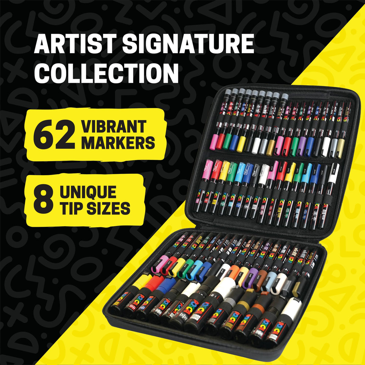 Acrylic Paint Markers 62 Set with Case for Kids and Adults Coloring Includes 350 1MR 1M 3M 5M 7M 8K 17K