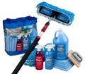 No Rinse Waterless RV Wash Wax Mop Kit with 9 ft Pole for Boat Aircraft Car Truck and RV Cleaning