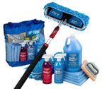 No Rinse Waterless RV Wash Wax Mop Kit with 9 ft Pole for Boat Aircraft Car Truck and RV Cleaning
