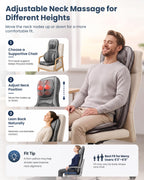 shiatsu neck and back massager with heat FSA adjustable nodes for muscle relaxation home office use