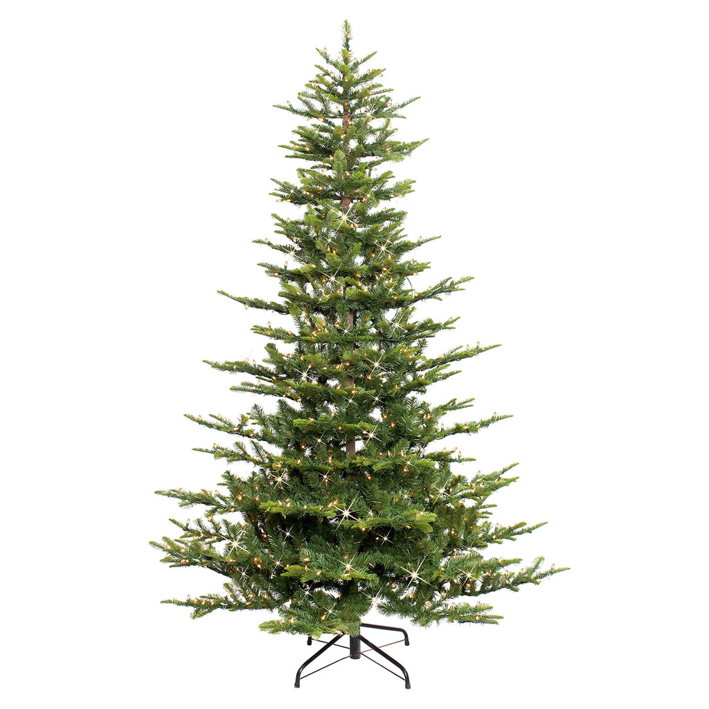 7.5ft pre lit Aspen Fir artificial Christmas tree for indoor holiday home party decoration