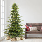 7.5ft pre lit Aspen Fir artificial Christmas tree for indoor holiday home party decoration