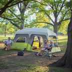 Instant cabin tent multi room portable pop up tent for 2 minute camp setup sleeps 9 people 14 x 9 ft 3 room