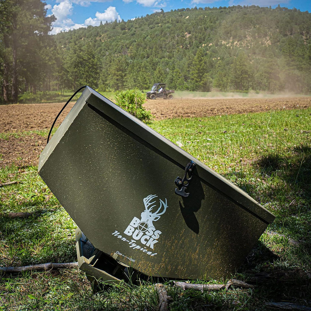 ATV Seeder Spreader with Wireless Remote Control 80 lb Capacity for Hunting Food Plots and Lawn and Garden