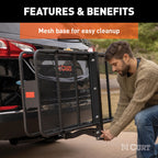 18153 Folding hitch basket cargo carrier 60 by 24 with 500 lb capacity heavy duty for SUV truck RV