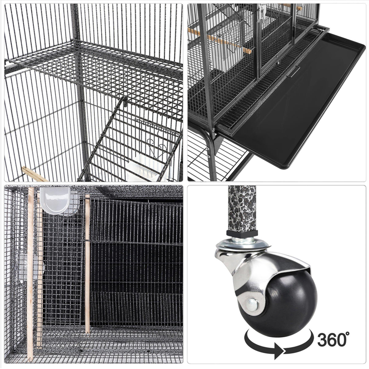 69 inch large bird cage for parakeets budgies 3 tier flight cage for small birds and pet birds