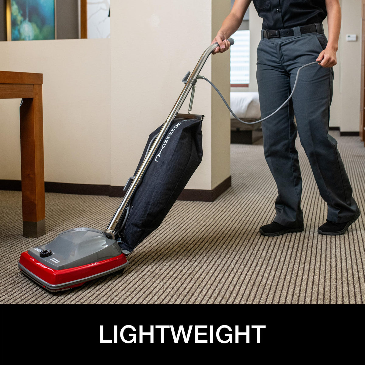 SC679K Tradition Commercial Upright Bagged Vacuum Heavy Duty Red for Carpets and Hard Floors