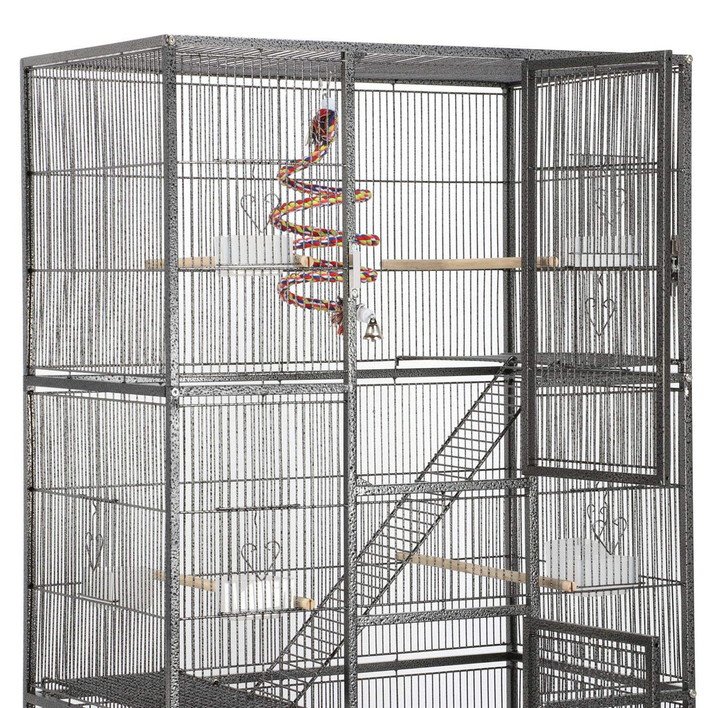 69 inch large bird cage for parakeets budgies 3 tier flight cage for small birds and pet birds