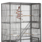 69 inch large bird cage for parakeets budgies 3 tier flight cage for small birds and pet birds