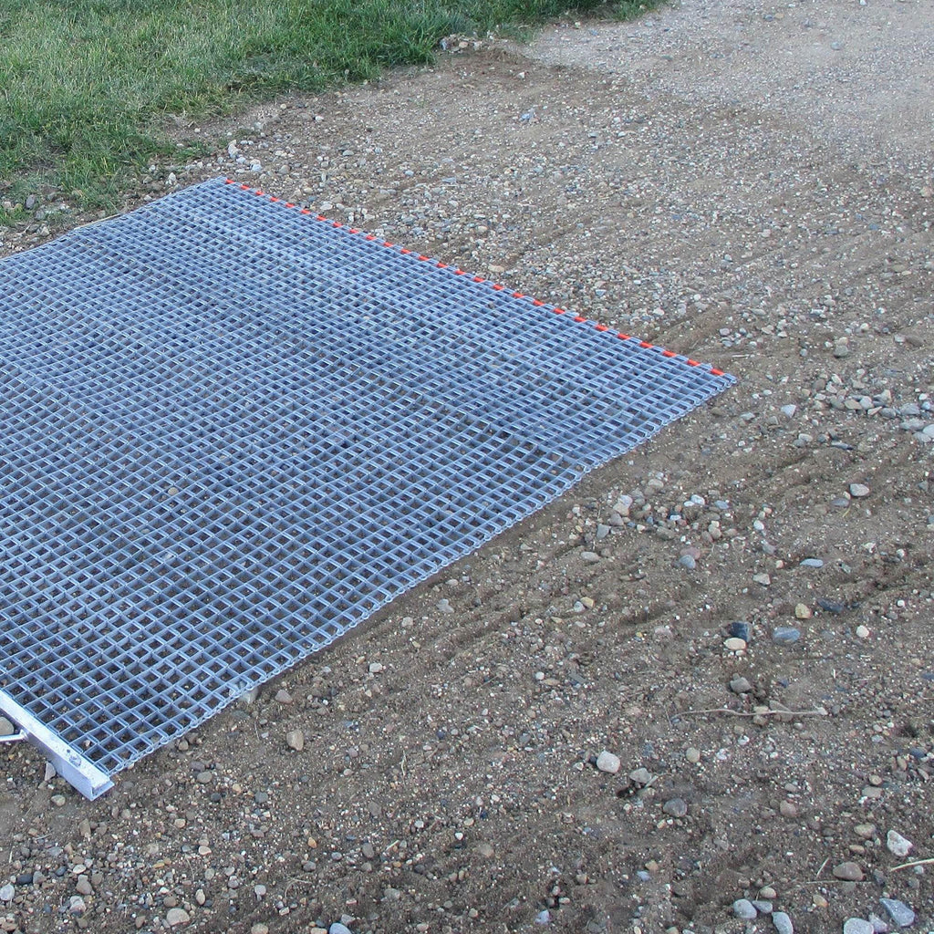 Heavy Duty Lawn Leveling Drag Mat with Durable Steel Mesh and Tow Rope for Yard and Garden Care