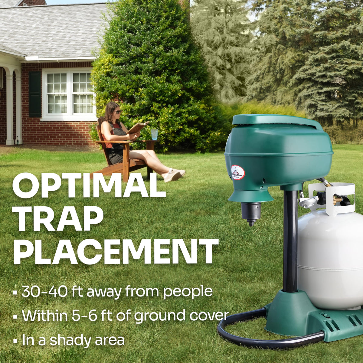 Patriot Plus Propane Mosquito Trap CO2 Flying Insect Trap Outdoor Backyard Mosquito Control