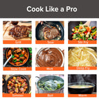 1800W Double Induction Cooktop with Two 8 Inch Burners, Independent Controls