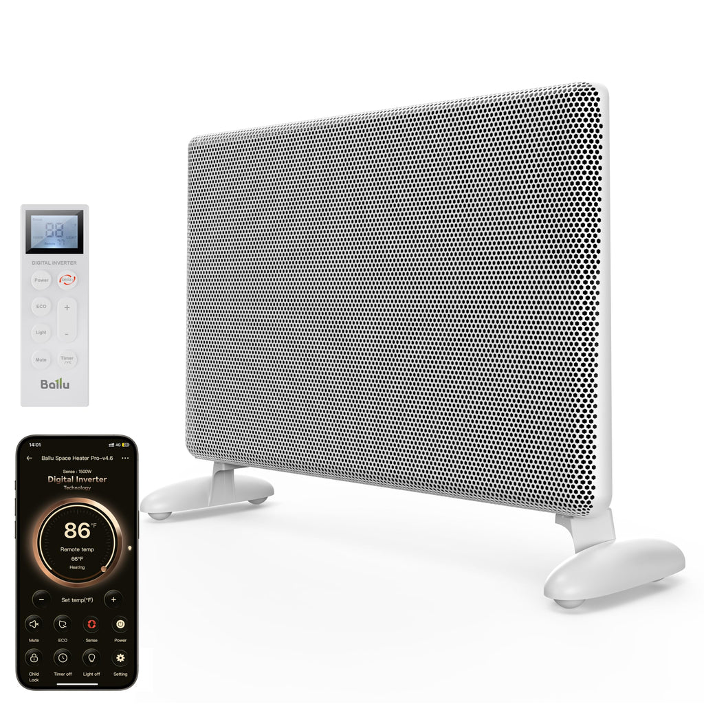 Mica Infrared Panel Heater Large Room Smart Quiet Programmable Thermostat WiFi Control Energy Efficient Indoor