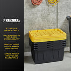 Heavy Duty 4 Tier Garage Storage Shelves with 8 Pack 27 Gallon Storage Bins and Lids Space Saving Organizer