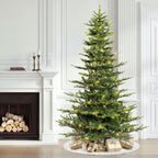 7.5ft pre lit Aspen Fir artificial Christmas tree for indoor holiday home party decoration