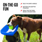 Ready Set Fetch Automatic Tennis Ball Launcher Black Portable Dog Fetch Training Toy for Dogs