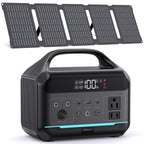 300W Portable Power Station with 30W Solar Panel for Camping Outdoor Emergency Home Backup