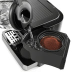 All in One Espresso and Coffee Maker 10 Cup Pot with Milk Frother for Home Cafe Latte Cappuccino
