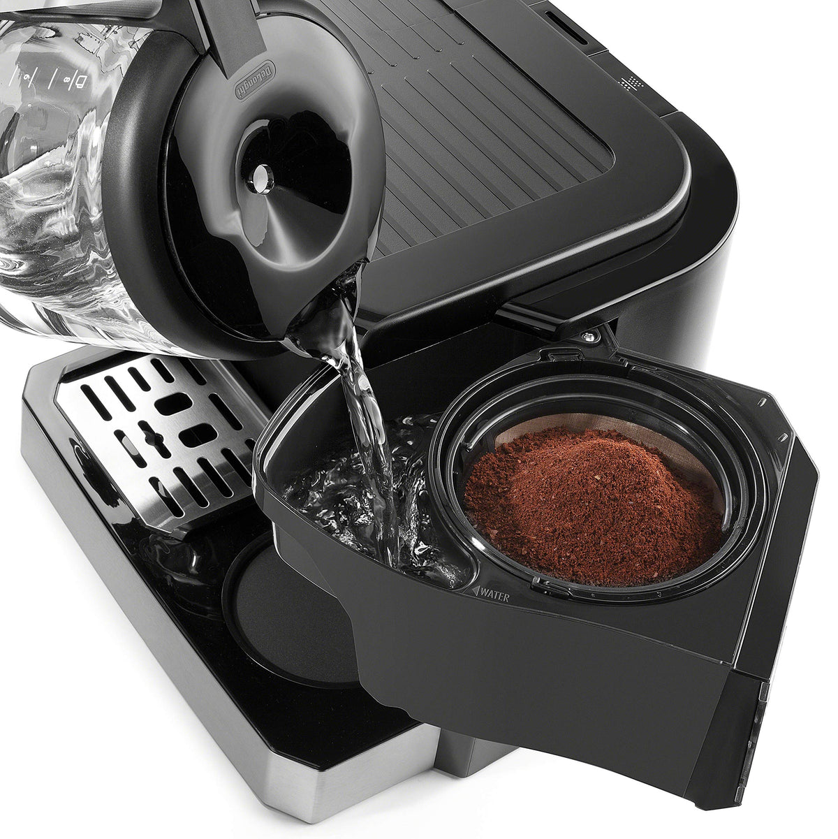 All in One Espresso and Coffee Maker 10 Cup Pot with Milk Frother for Home Cafe Latte Cappuccino