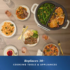 Programmable Multicooker and Slow Cooker, Two 3.7 Qt Nonstick Pots, Baking Function
