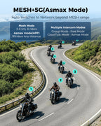 S1 Motorcycle Bluetooth Headset with Smart Voice Control 2 Pack Helmet Intercom Headset for Riders