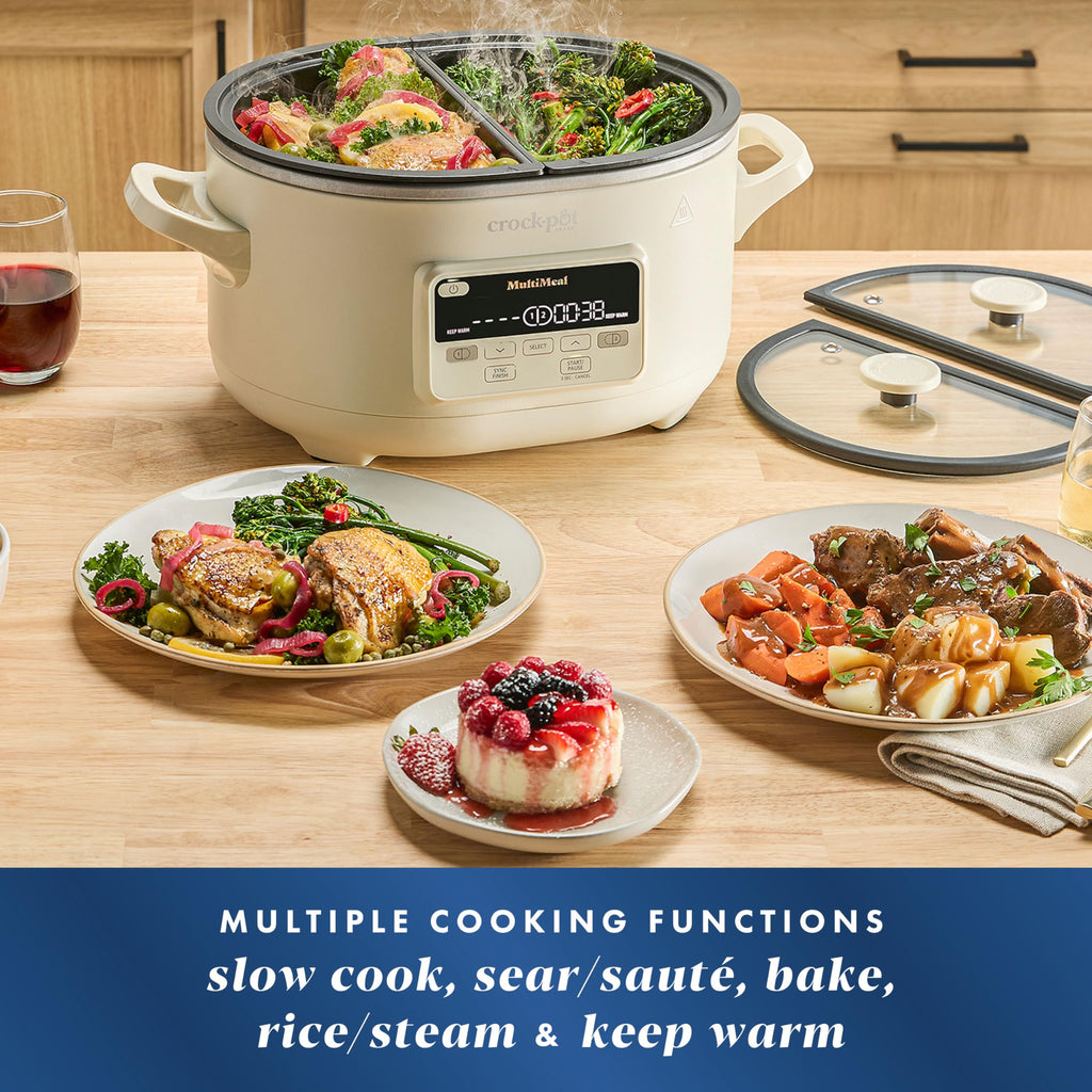 Programmable Multicooker and Slow Cooker, Two 3.7 Qt Nonstick Pots, Baking Function