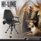 360 Silent Swivel Hunting Chair XL Padded Blind Seat 300 lb Capacity Comfortable Blind Chair