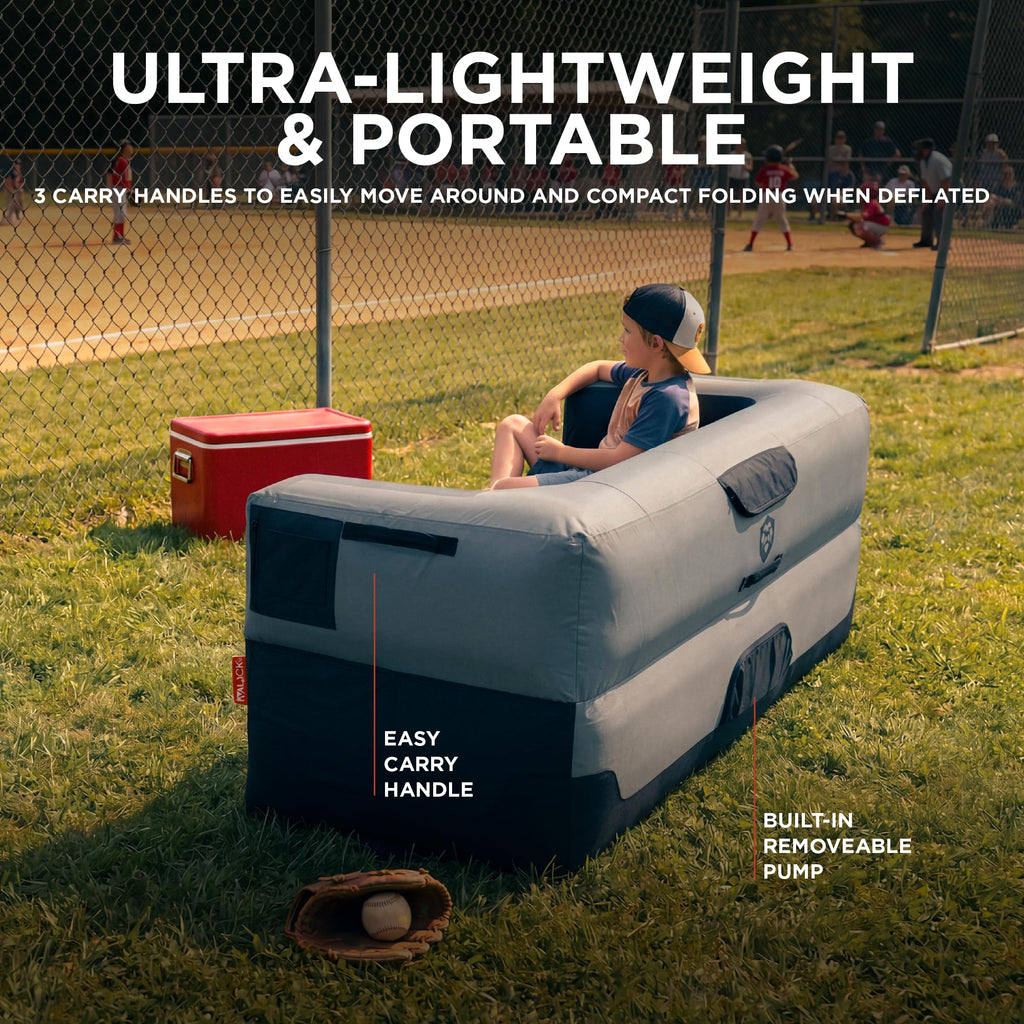 Inflatable Camping Sofa with Built-in Pump, Portable Outdoor Couch