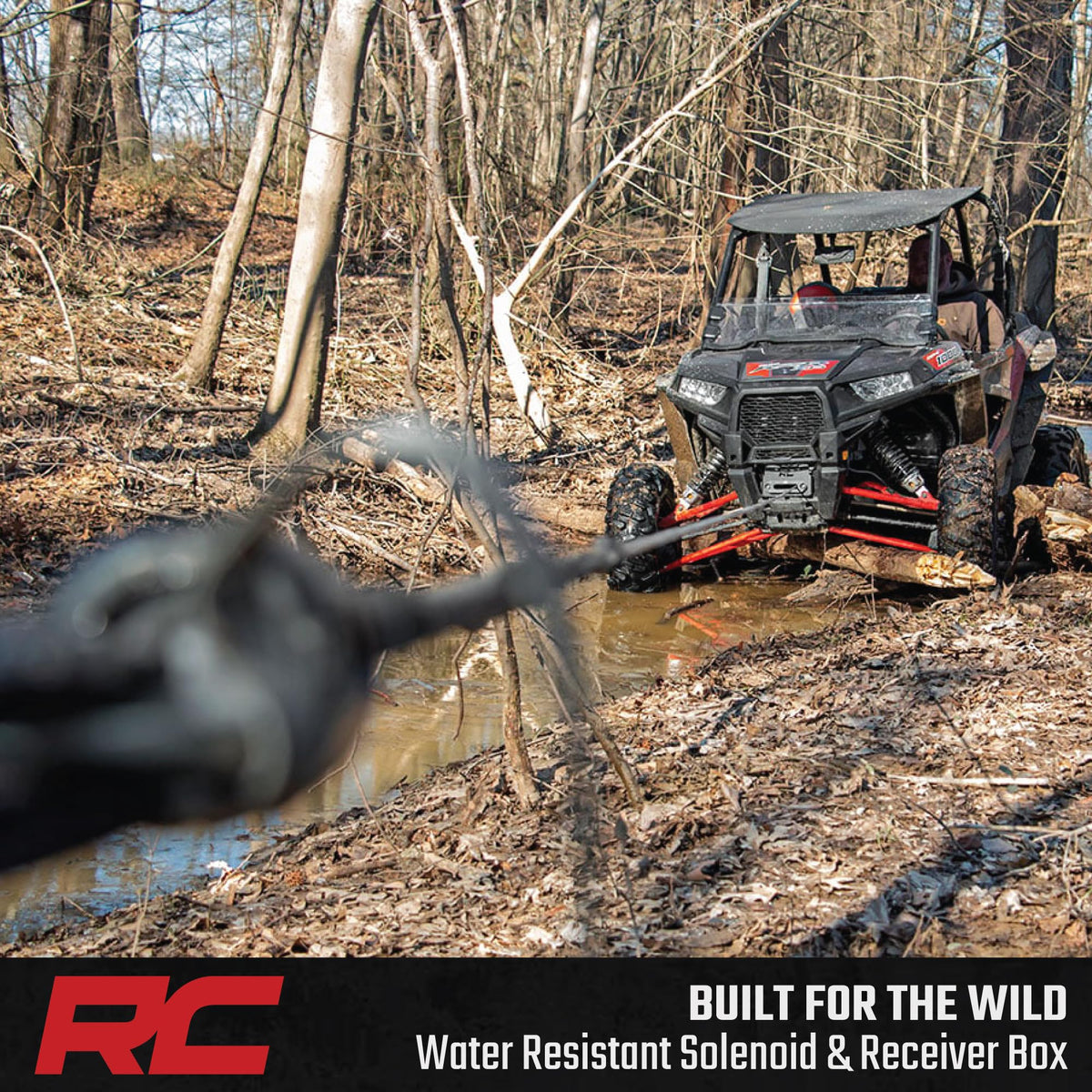 4,500 LB UTV ATV Winch ProSeries 1.4HP Electric 50 Ft Synthetic Rope Remote Waterproof 12V Off Road Recovery