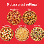 Artisan Pizza Oven MO201 12 Inch Pizza in 3 Minutes 700F 5 in 1 Gray Portable Countertop Oven