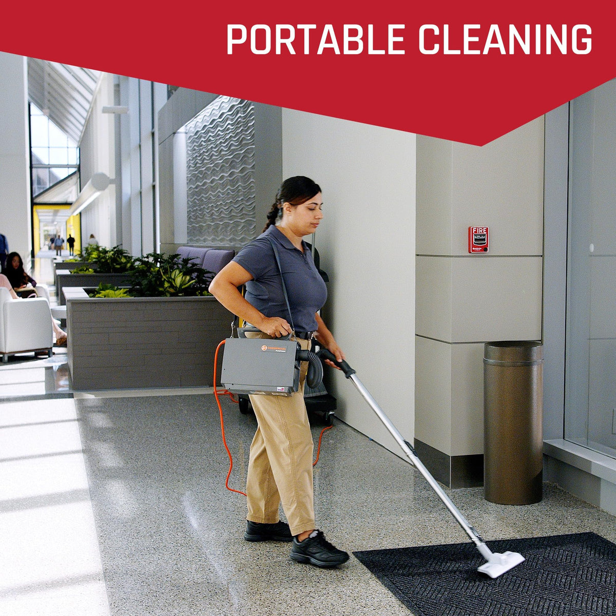 Commercial PortaPower Lightweight Canister Vacuum Cleaner for Home Office Car Detailing and Pet Hair