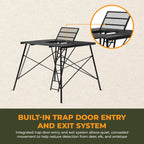 Ground Blind Platform 65 L x 65 W Steel Outdoor Hunting Trap Door Heavy Duty Portable Base