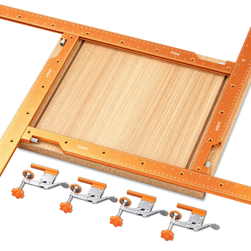 Adjustable Router Jig Kit with 4 Toggle Clamps for Woodworking Projects up to 25 by 21 Inches