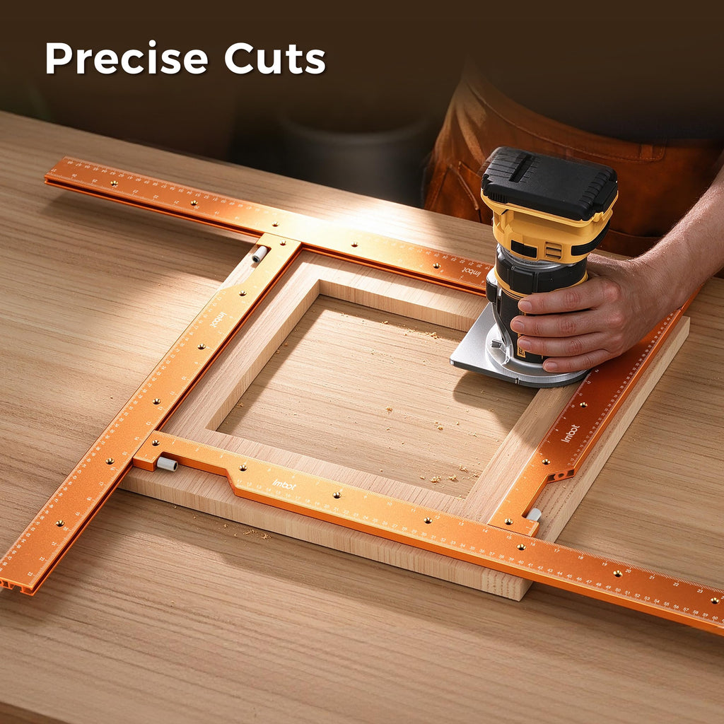 Adjustable Router Jig Kit with 4 Toggle Clamps for Woodworking Projects up to 25 by 21 Inches