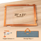 Adjustable Router Jig Kit with 4 Toggle Clamps for Woodworking Projects up to 25 by 21 Inches