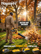 800 CFM Cordless Leaf Blower Compatible with 20V MAX Battery Powerful Lightweight for Yard Garden Driveway