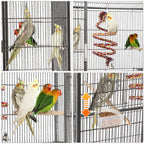 69 inch large bird cage for parakeets budgies 3 tier flight cage for small birds and pet birds