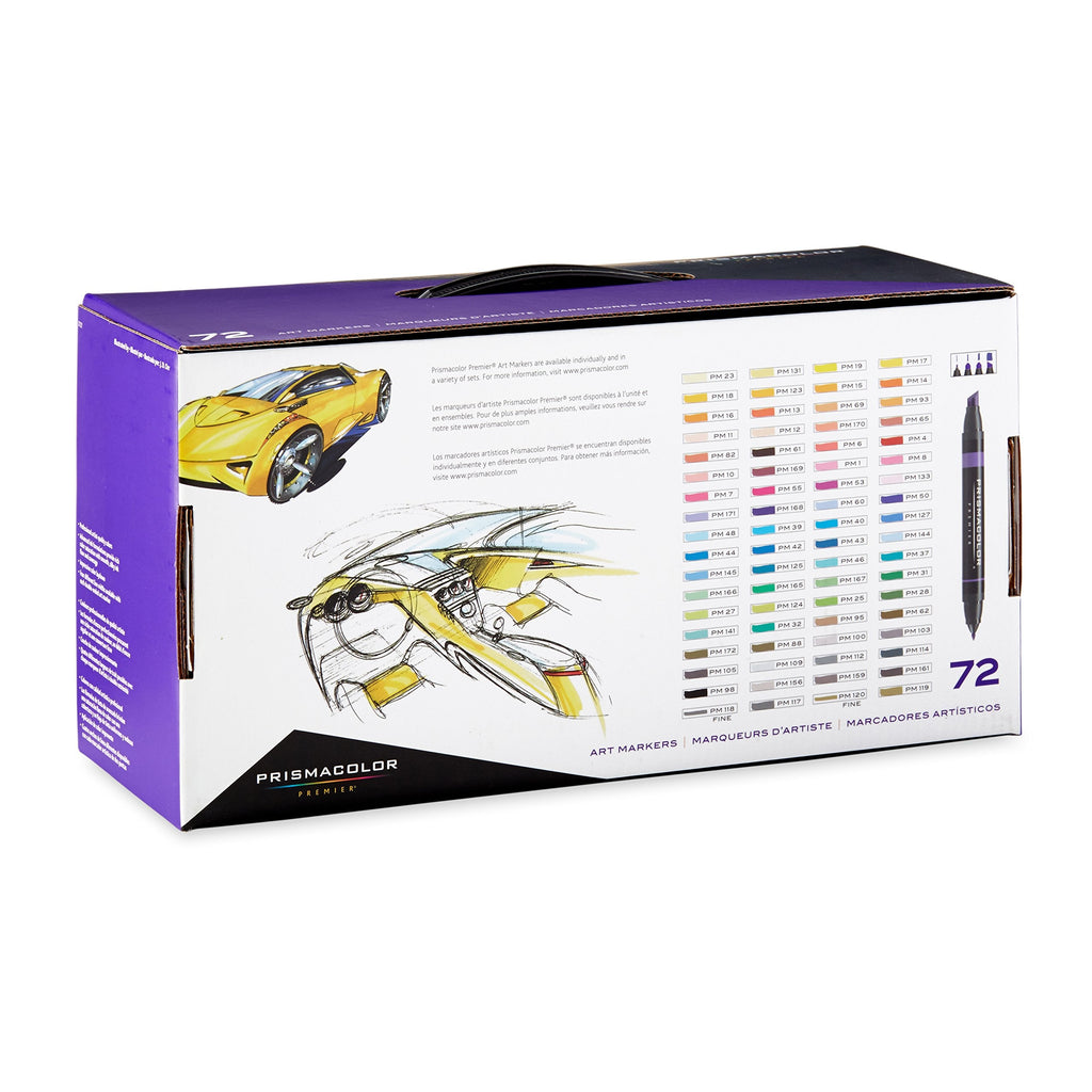 Premier Dual Ended Art Markers Set 72 Assorted Colors Adult Coloring Drawing Art Crafts Bible Study