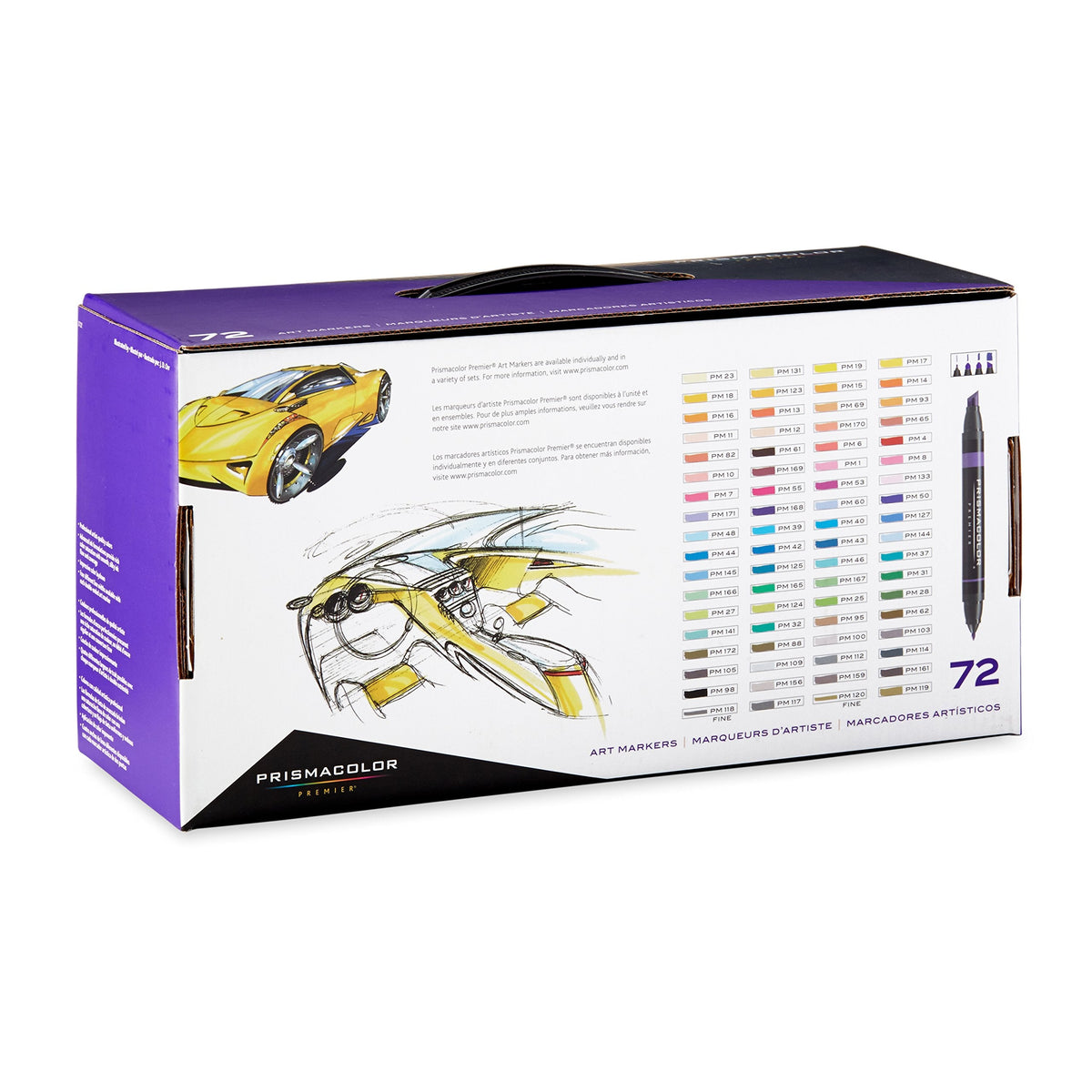 Premier Dual Ended Art Markers Set 72 Assorted Colors Adult Coloring Drawing Art Crafts Bible Study