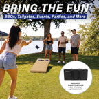 Solid Wood Premium Cornhole Set 4 x 2 ft or 3 x 2 ft Game Boards with 8 Cornhole Toss Bags