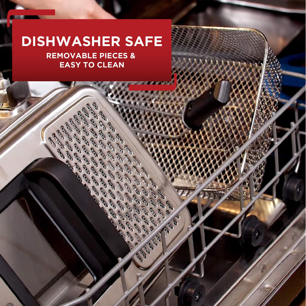 Deep Fryer with Basket 3.5L 1700W Oil Filtration Temperature Control Easy Clean Home Kitchen