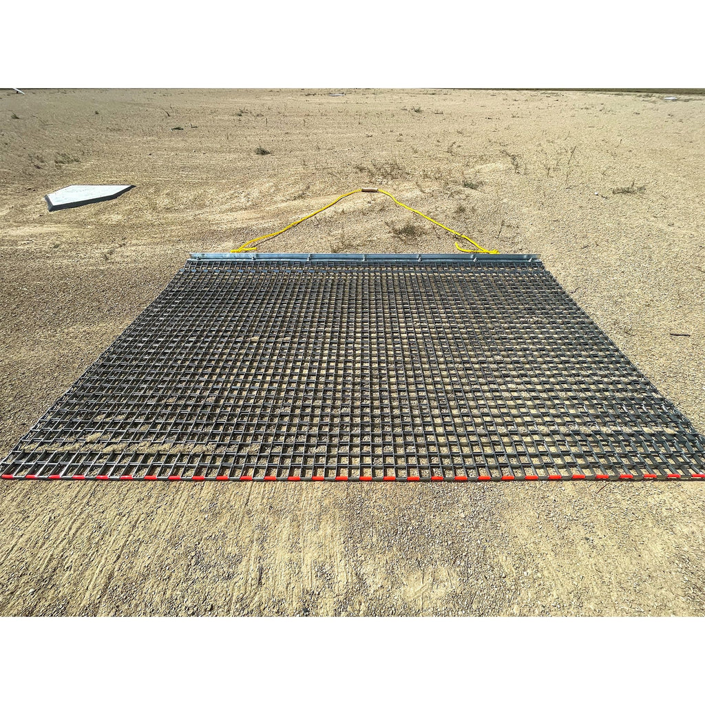Heavy Duty Lawn Leveling Drag Mat with Durable Steel Mesh and Tow Rope for Yard and Garden Care
