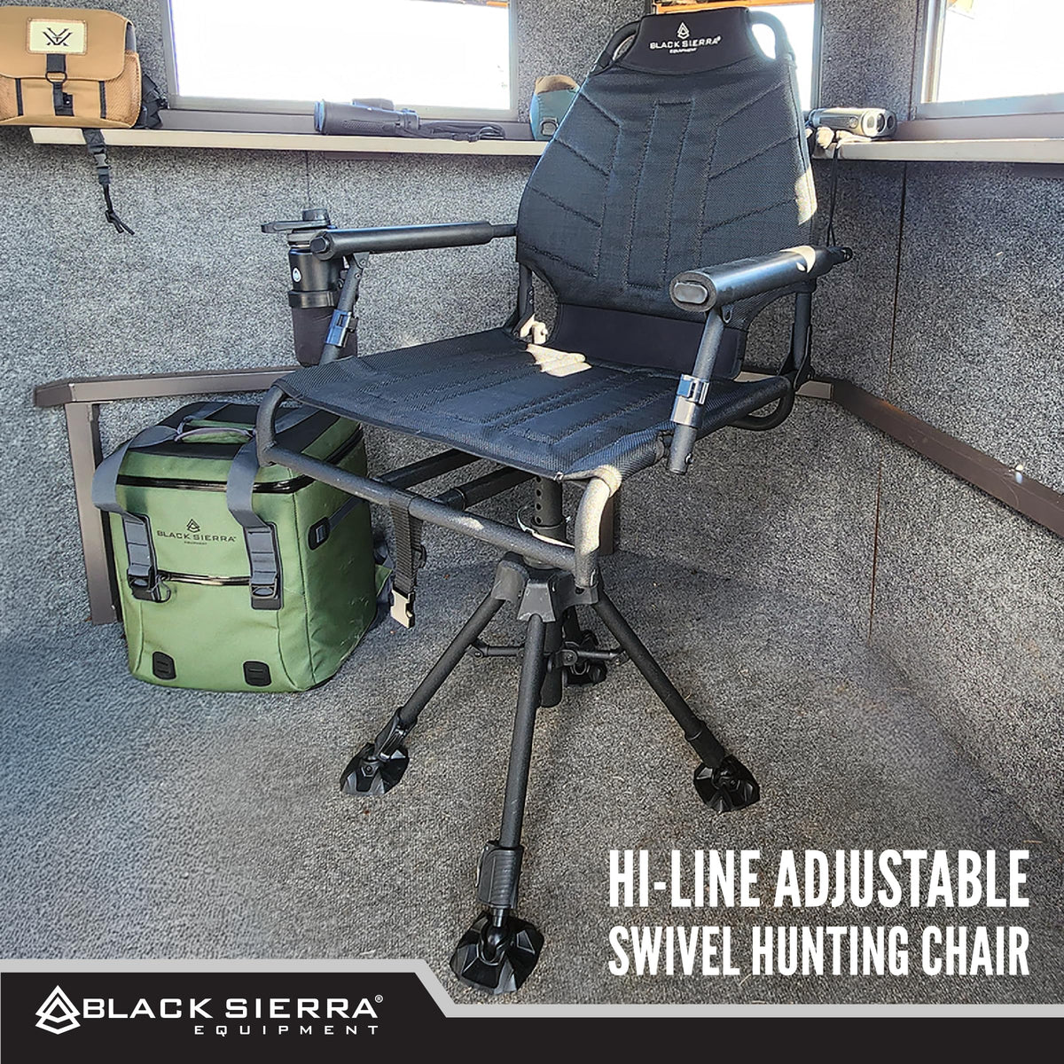 360 Silent Swivel Hunting Chair XL Padded Blind Seat 300 lb Capacity Comfortable Blind Chair