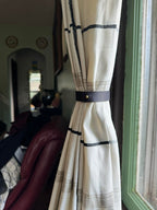 Leather Curtain Tie No Drill Curtain Holder Handmade Housewarming Gift