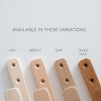 Wooden curtain tie-backs/holdbacks, minimalist style