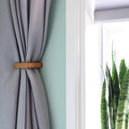 Wooden curtain tie-backs/holdbacks, minimalist style