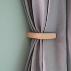 Wooden curtain tie-backs/holdbacks, minimalist style