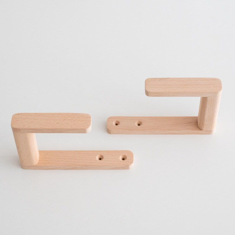Wooden curtain tie-backs/holdbacks, minimalist style